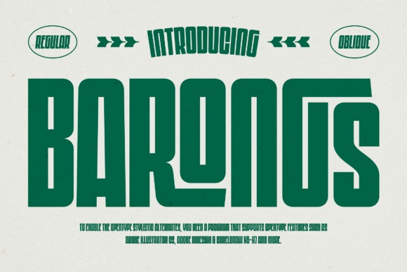 Barongs: A Bold Display Font That Commands Attention
