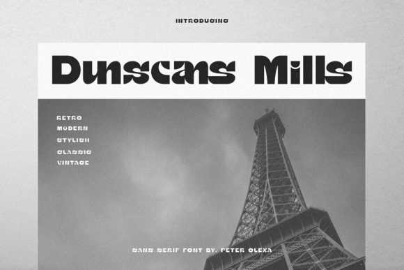 Dunscans Mills: A Bold Retro Display Font for Digital Branding