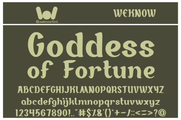 Goddess of Fortune: A Display Font That Commands Attention