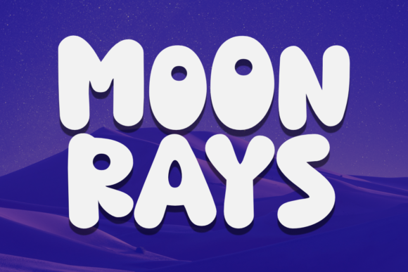 Moon Rays: A Playful Display Font for Digital Branding
