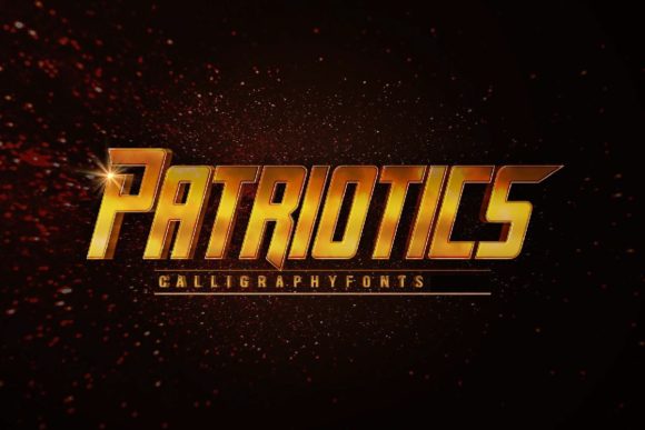 Patriotics: A Bold Display Font That Makes Handmade Products Shine