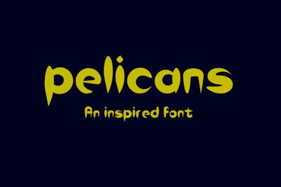 Pelicans: A Playful Display Font for Editorial Charm