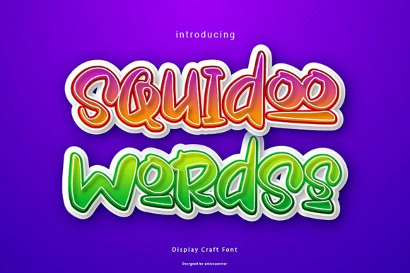 Squidoo Wordss: A Graffiti-Inspired Display Font for Bold Brand Identity