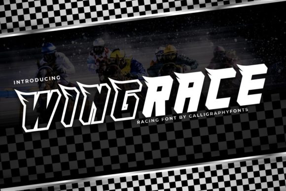 WingRace: A Bold Display Font for Digital Brand Impact